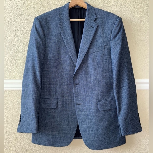 Jos. A. Bank 100% Wool Traveler Blazer Jacket Blue Men’s Size 41 Regular - Picture 4 of 11